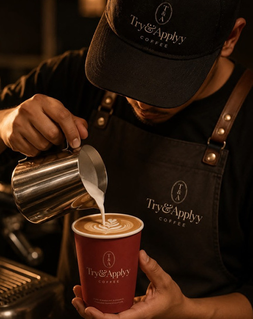 (Latte Art Close-up) ﻟﻘﻄﺔ ﻣﻘﺮﺑﺔ ﻟﻠﻤﻨﺘﺞ واﻟﺘﺤﻀﻴﺮ اﻟﻔﻨﻲ